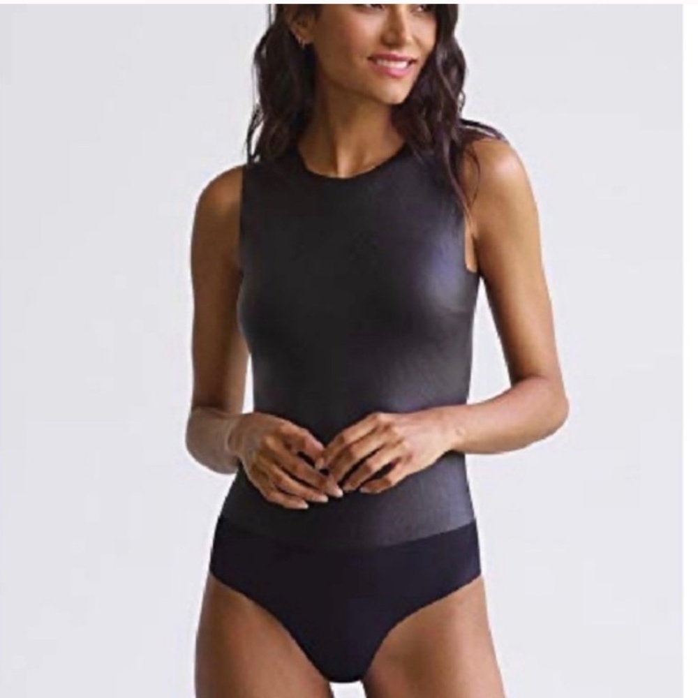 NWT SKIMS Faux Leather Body Suit